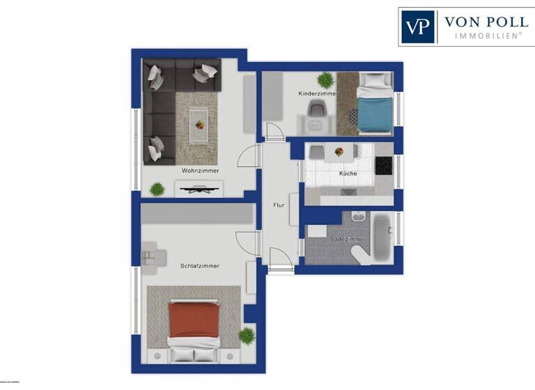 Wohnung zum Kauf 179.000 € 3 Zimmer 60 m² 4. Geschoss Reutershagen Rostock 18069