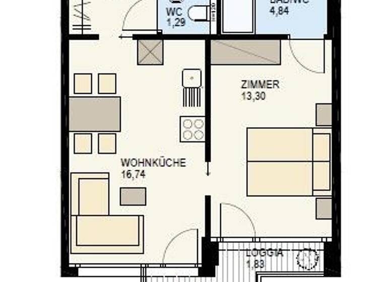 Wohnung zum Kauf - Erstbezug 499.600 € 2 Zimmer 43,5 m² 5. Geschoss frei ab 01.12.2026 Wien / Wien 3., Landstraße 1030