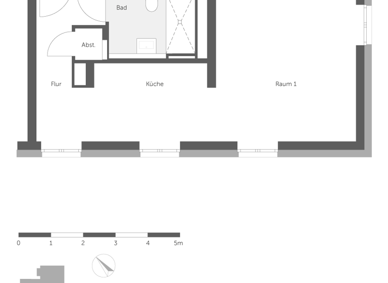 Studio zur Miete 688 € 1 Zimmer 45,9 m² EG frei ab sofort Groenerstr. 3 Spandau Berlin 13585