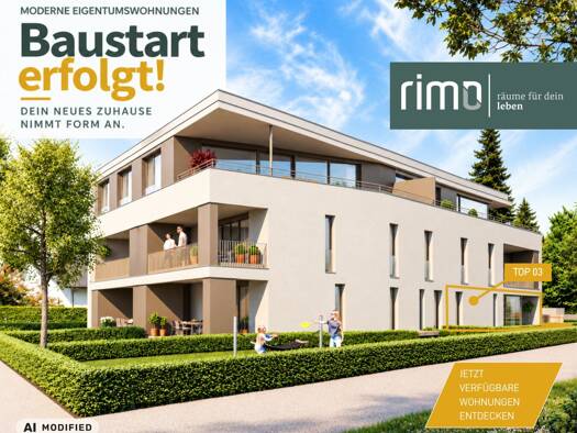 Wohnung zum Kauf - Neubau 429.000 € 3 Zimmer 59,7 m² EG Enderstraße 26 Altach 6844