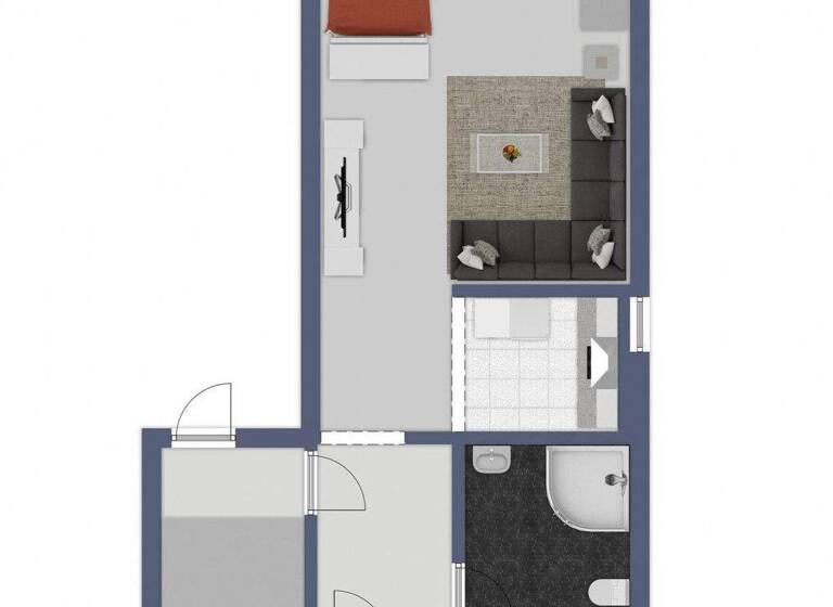 Studio zur Miete 260 € 1 Zimmer 30,8 m² EG frei ab sofort Franzstraße 1 Holzweißig Bitterfeld-Wolfen OT Holzweißig 06808