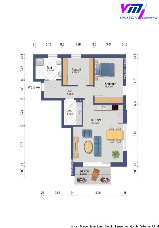 Wohnung zur Miete 885 € 3 Zimmer 73,5 m²<br/>Wohnfläche 2.<br/>Geschoss 01.06.2025<br/>Verfügbarkeit Straelen Straelen 47638