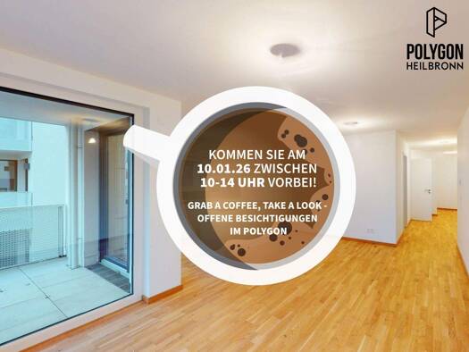 Wohnung zur Miete - Erstbezug 1.225 € 3 Zimmer 81 m² 1. Geschoss Happelstraße 47 Heilbronn 74074
