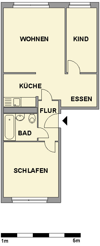 Wohnung zur Miete 327 € 3 Zimmer 54,2 m²<br/>Wohnfläche 4.<br/>Geschoss Paul-Bertz-Str. 127 Helbersdorf 613 Chemnitz 09120