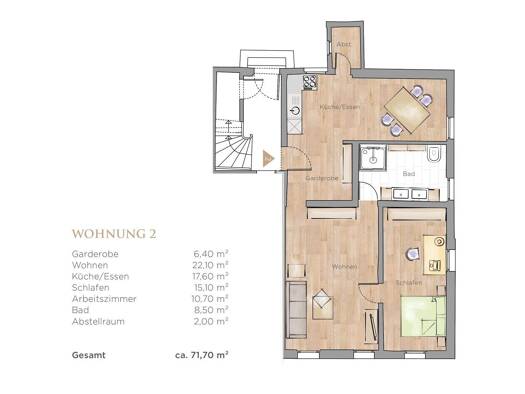 Wohnung zum Kauf provisionsfrei als Kapitalanlage geeignet 467.000 € 3 Zimmer 71,7 m² Kapellenstraße 9 Innenstadt Fürth 90762