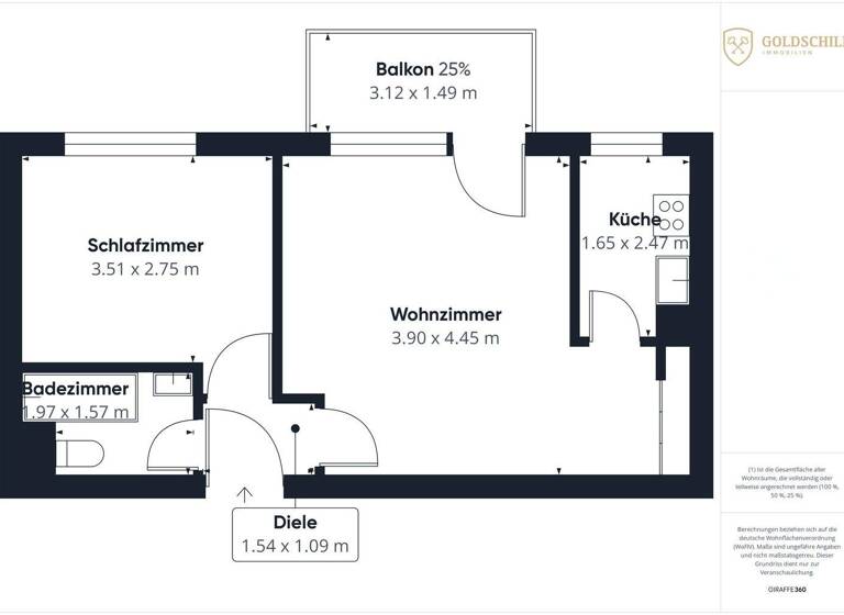 Wohnung zum Kauf 210.000 € 2 Zimmer 40 m² 2. Geschoss Süd Stuttgart 70199