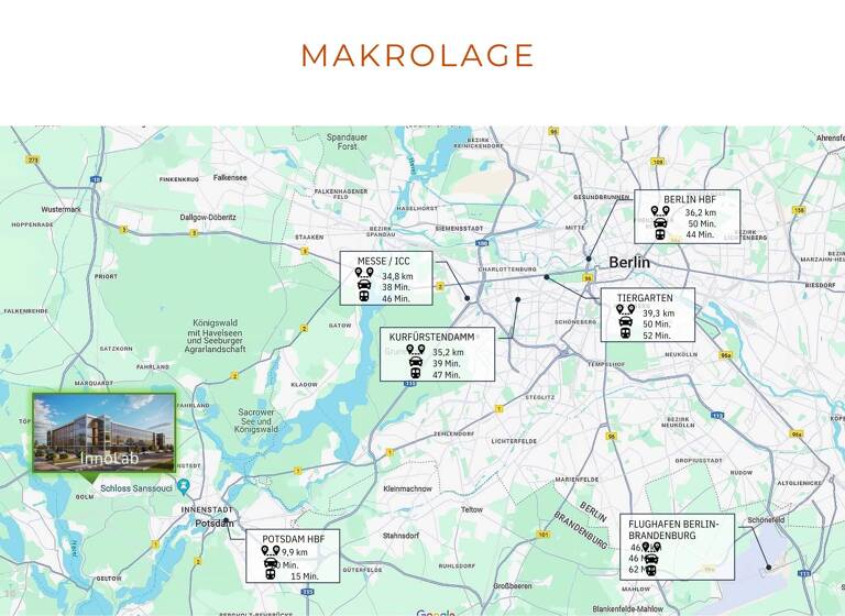 Büro-/Praxisfläche zur Miete provisionsfrei 64.071 € 2.615 m²<br/>Bürofläche Golm Potsdam 14476
