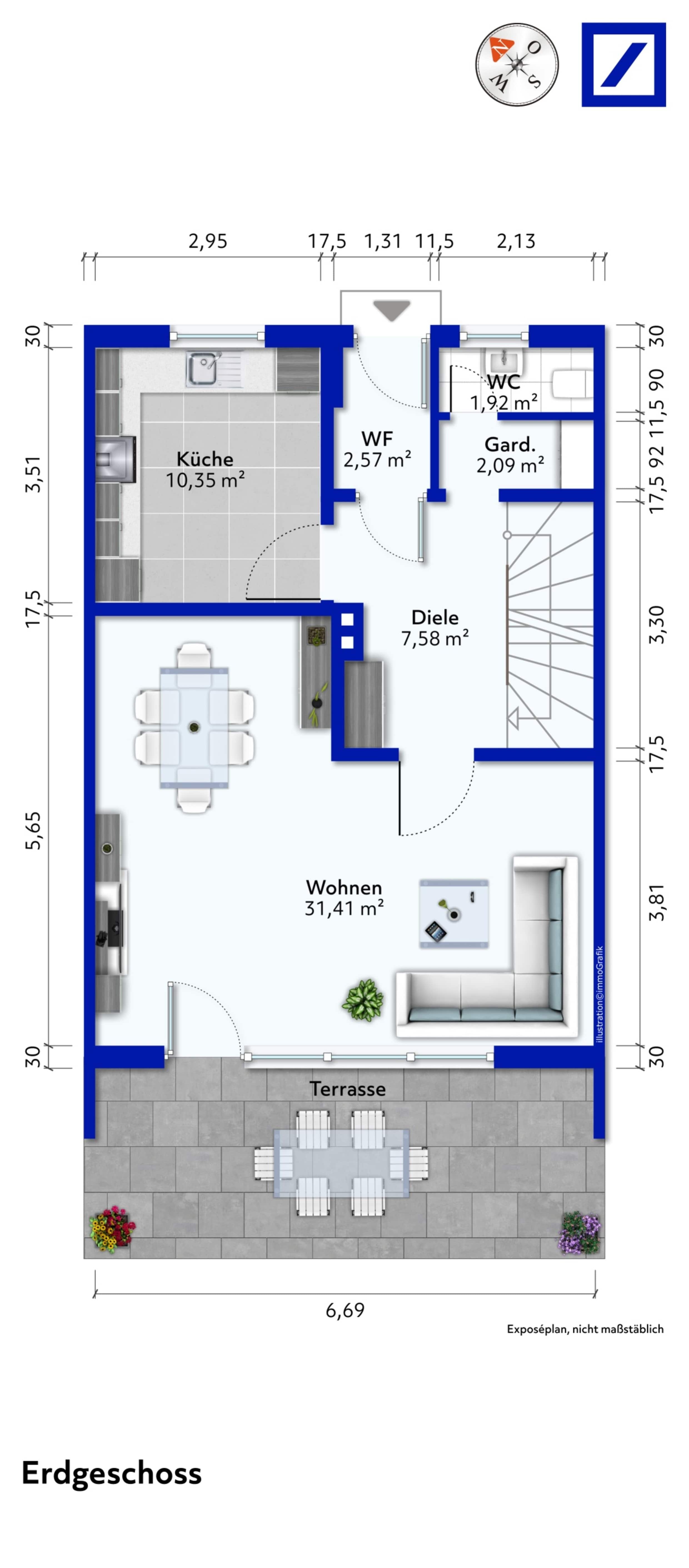 Reihenmittelhaus zum Kauf 300.000 € 4 Zimmer 125 m²<br/>Wohnfläche 255 m²<br/>Grundstück Kaufbeuren Kaufbeuren 87600