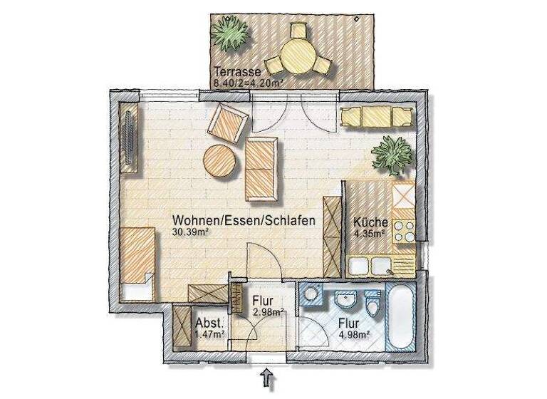 Studio zum Kauf 119.000 € 1 Zimmer 48,9 m² Strehlen Dresden 01219