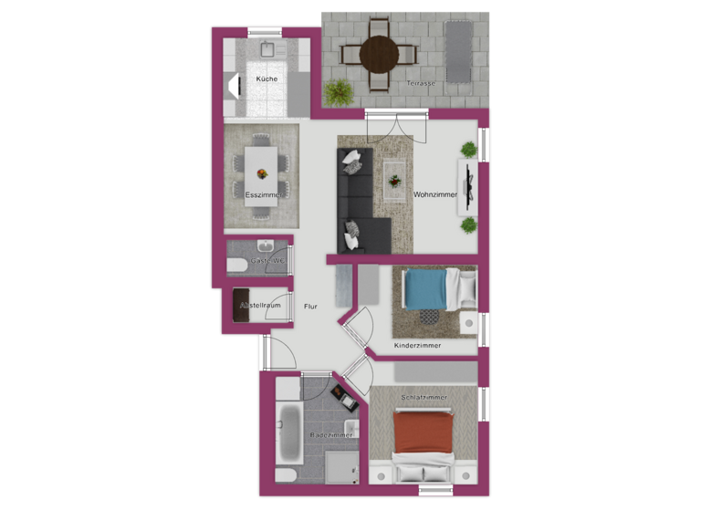 Wohnung zum Kauf 323.500 € 3 Zimmer 92,2 m² EG Büchlberg 94124