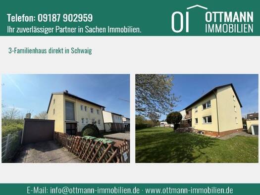 Mehrfamilienhaus zum Kauf als Kapitalanlage geeignet 688.000 € 9 Zimmer 250 m² 688 m² Grundstück Schwaig Schwaig bei Nürnberg 90571