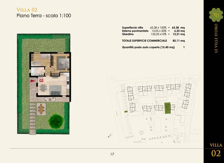 Doppelhaushälfte zum Kauf 380.000 € 3 Zimmer 65,4 m² 200 m² Grundstück Viale Michelangelo 150 Desenzano del Garda 25015