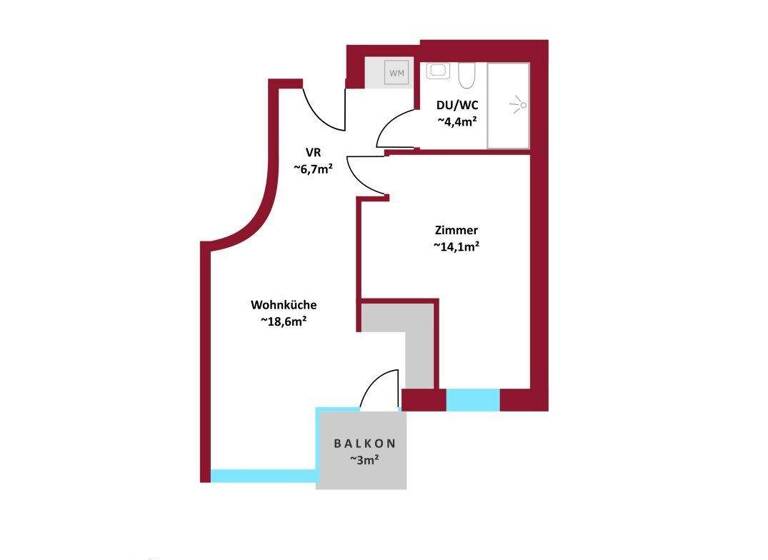 Wohnung zur Miete - Erstbezug 814 € 2 Zimmer 43,7 m² frei ab 01.05.2026 Wien 1210