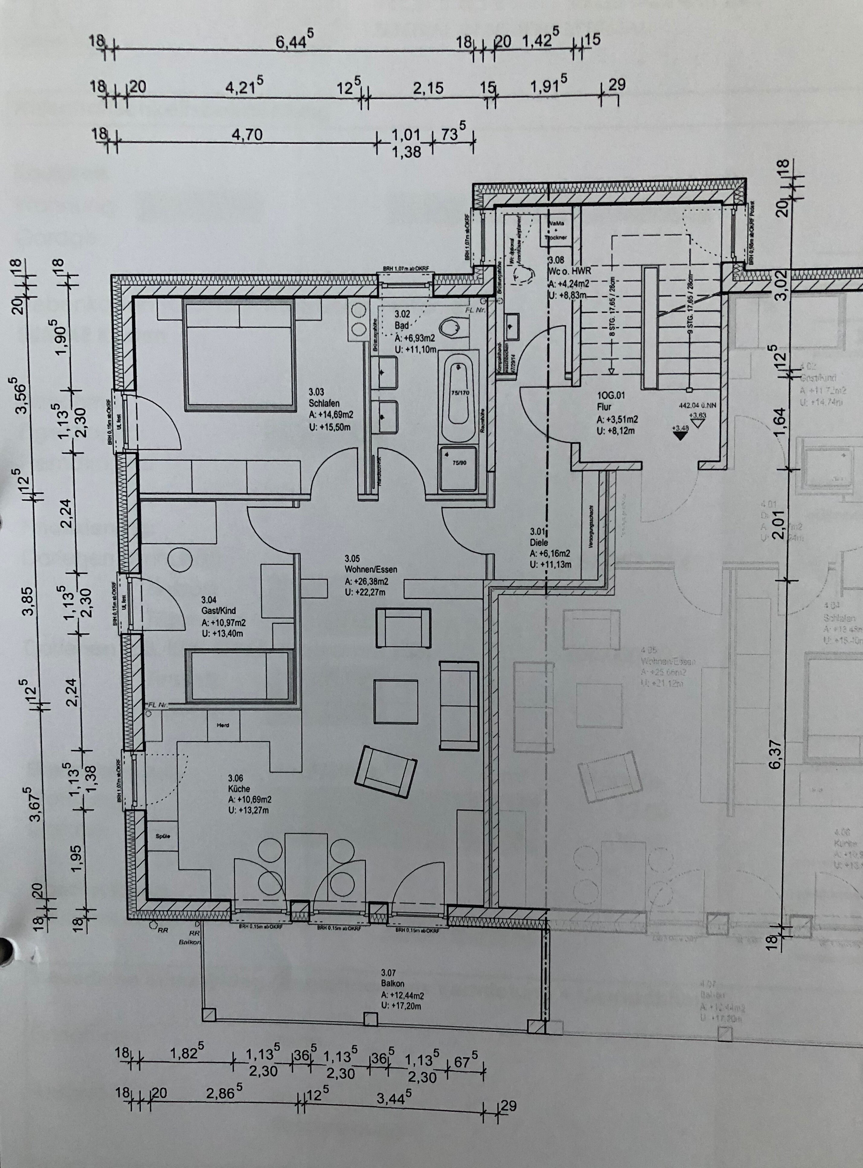 Wohnung zur Miete 790 € 3 Zimmer 87 m²<br/>Wohnfläche 1.<br/>Geschoss 01.02.2025<br/>Verfügbarkeit Weinberg 6b Neuendettelsau Neuendettelsau 91564