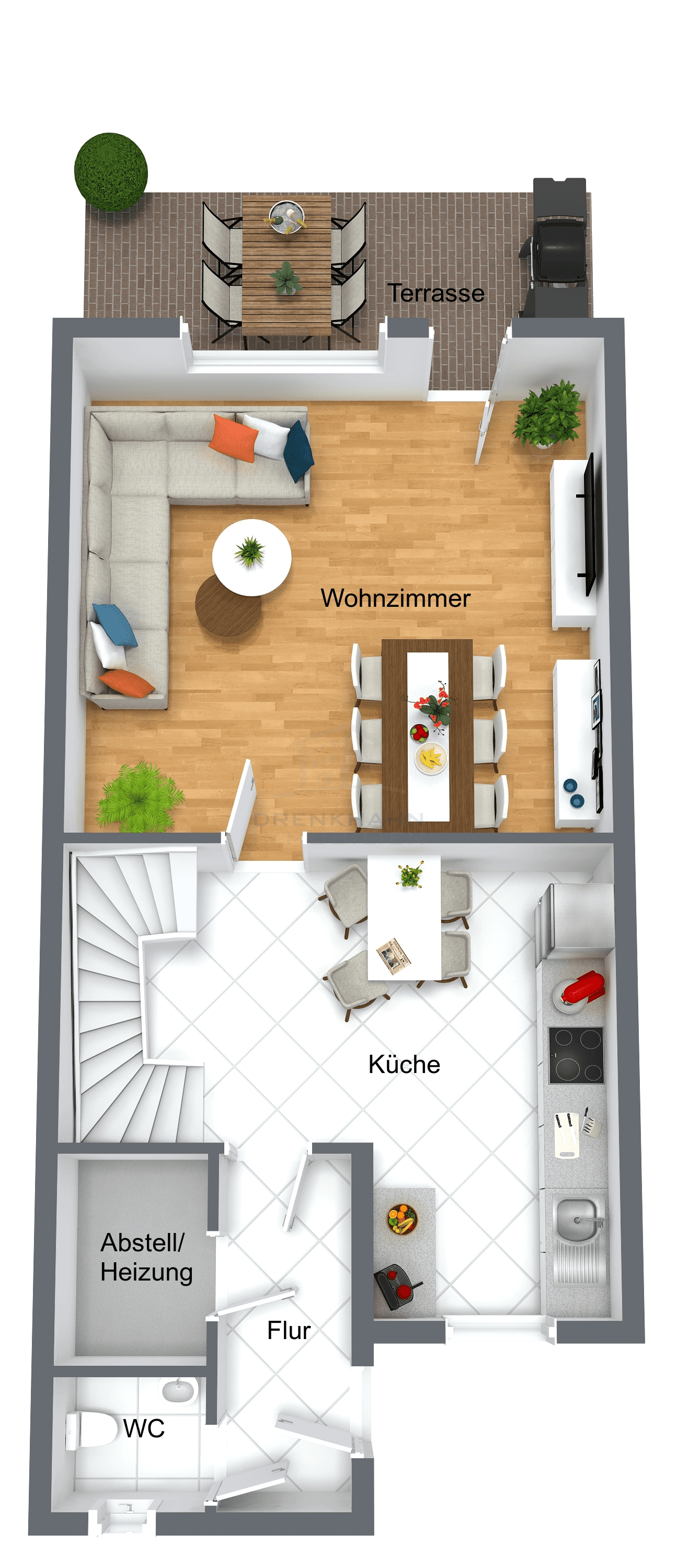 Reihenmittelhaus zum Kauf provisionsfrei 449.000 € 4 Zimmer 126 m²<br/>Wohnfläche 182 m²<br/>Grundstück Am Findling 48 Diedrichshagen Rostock 18119