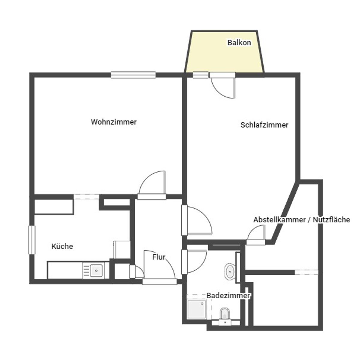 Wohnung zum Kauf 73.000 € 2 Zimmer 51,7 m²<br/>Wohnfläche 2.<br/>Geschoss Alstaden - West Oberhausen 46049