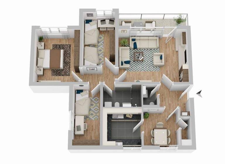 Wohnung zum Kauf 320.000 € 4 Zimmer 88 m² 1. Geschoss frei ab 01.06.2026 Wienburg Münster 48147