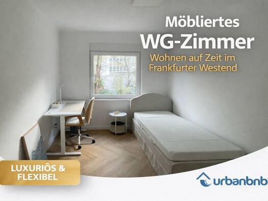Studio zur Miete auf Zeit 790 € 1 Zimmer 11 m² frei ab sofort Kettenhofweg 0 Westend-Süd Frankfurt am Main (Westend) 60325