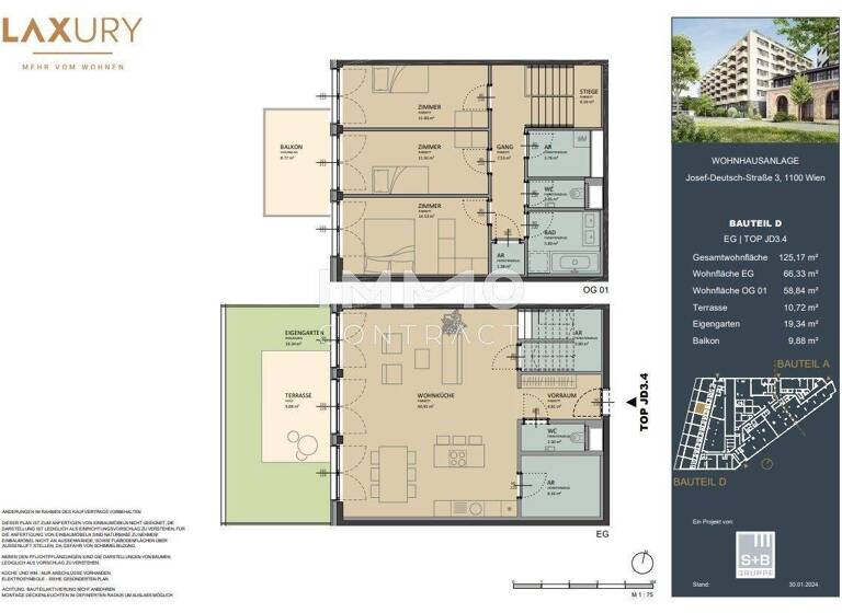 Maisonette zum Kauf - Erstbezug provisionsfrei 850.000 € 4 Zimmer 125,2 m² Wien 1100