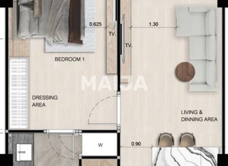 Studio zum Kauf 148.940 € 2 Zimmer 59,4 m² 2. Geschoss Thepprasit 9 Aly Pattaya 20150