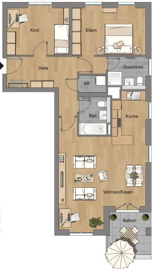 Wohnung zur Miete 1.027 € 3 Zimmer 92 m²<br/>Wohnfläche 2.<br/>Geschoss 01.02.2025<br/>Verfügbarkeit Magdalenenhäuser Weg 20E Silhöfer Aue Wetzlar 35578