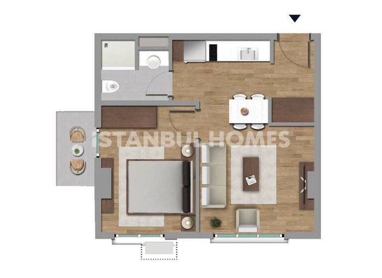 Studio zum Kauf 177.000 € 2 Zimmer 51 m² EG Istanbul 34400