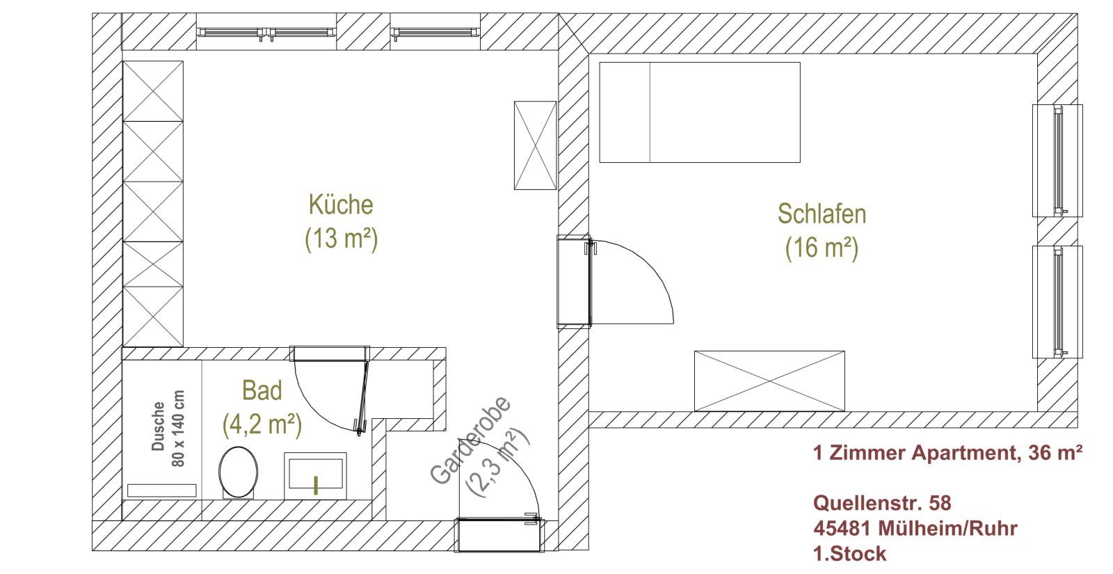 Wohnung zur Miete Wohnen auf Zeit 1.250 € 1 Zimmer 36 m²<br/>Wohnfläche 01.11.2024<br/>Verfügbarkeit Saarn - Mitte und Mintard Mülheim an der Ruhr 45481