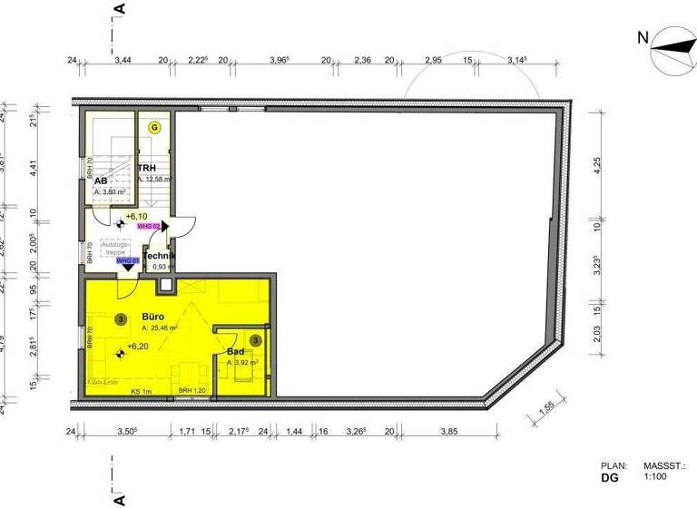 Büro zur Miete 300 € 1 Zimmer 29 m² Bürofläche Villingen Villingen-Schwenningen 78050