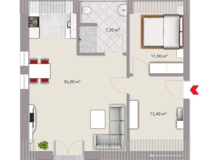 Büro zur Miete - Erstbezug 500 € 2 Zimmer Seppenrade Lüdinghausen 59348