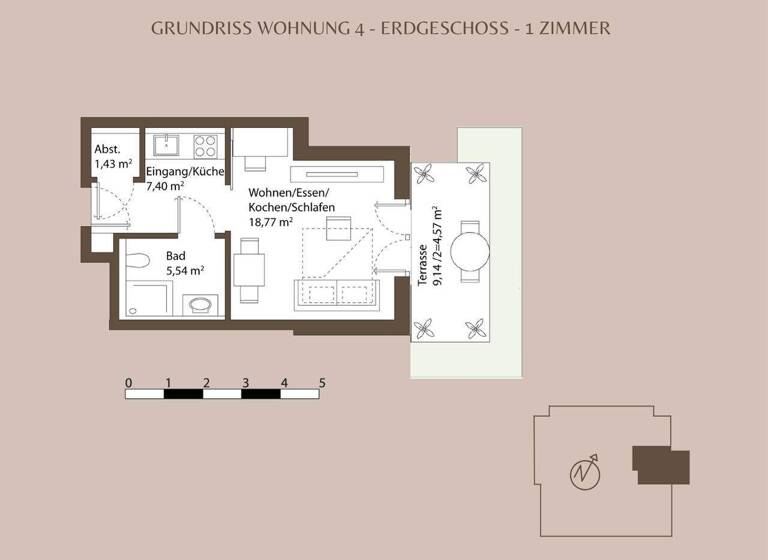 Studio zum Kauf - Erstbezug provisionsfrei 291.000 € 1 Zimmer 37,7 m² EG Westenviertel Regensburg 93049