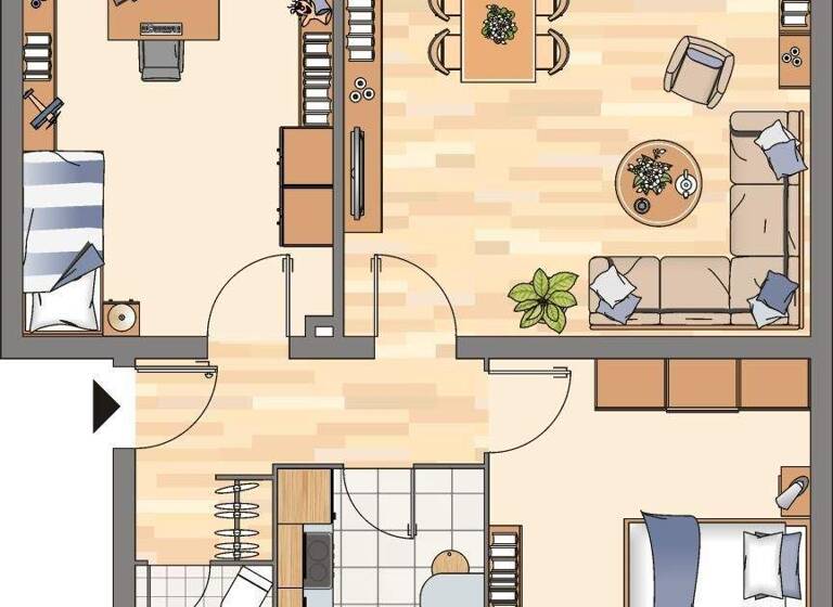 Wohnung zur Miete 639 € 3 Zimmer 66,4 m² 2. Geschoss Breedlandweg 1 Mürwik Flensburg 24944