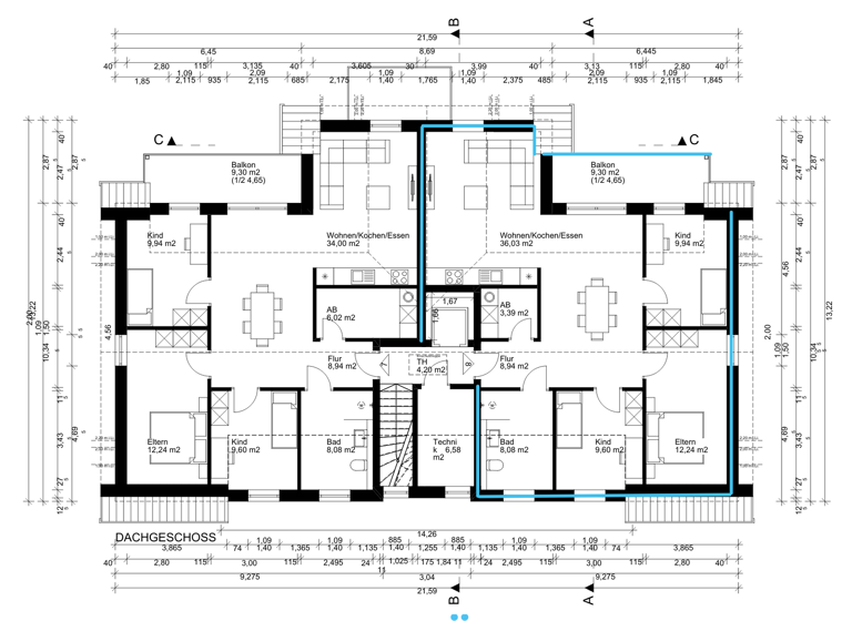 Penthouse zum Kauf provisionsfrei 365.000 € 4 Zimmer 92,9 m² 3. Geschoss Leester Straße 26 Leeste Weyhe 28844