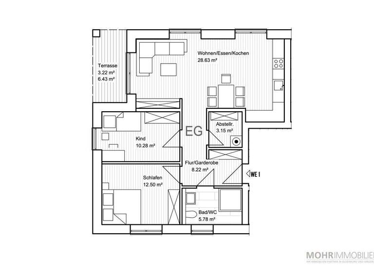 Wohnung zum Kauf 239.900 € 3 Zimmer 71,8 m² Jever 26441