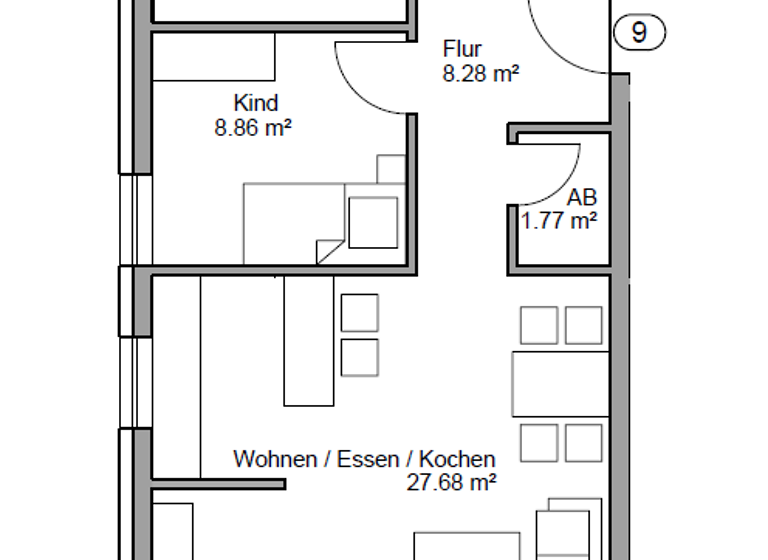 Wohnung zur Miete - Erstbezug 795 € 3,5 Zimmer 71,5 m² 1. Geschoss frei ab sofort Carl-Zollfrank-Str. 15 Erkersreuth Selb 95100