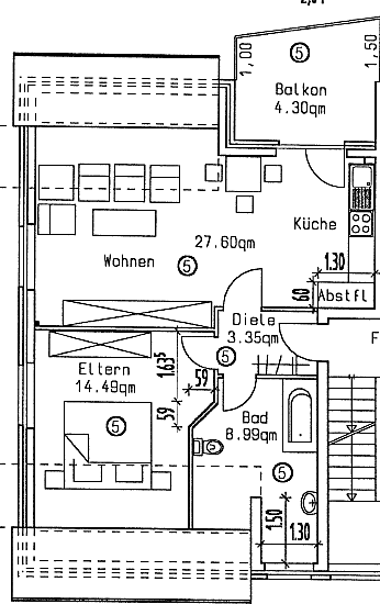 Wohnung zur Miete 540 € 2 Zimmer 59,5 m²<br/>Wohnfläche 2.<br/>Geschoss 01.01.2025<br/>Verfügbarkeit Johannes-Kepler-Str. 49 Aldenrade Duisburg 47179