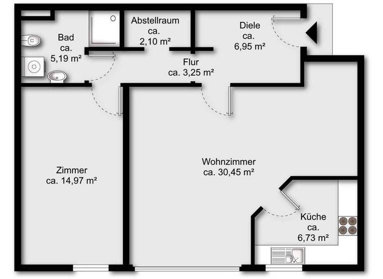Wohnung zum Kauf 115.000 € 2 Zimmer 69 m² Innenstadt Osterholz-Scharmbeck 27711