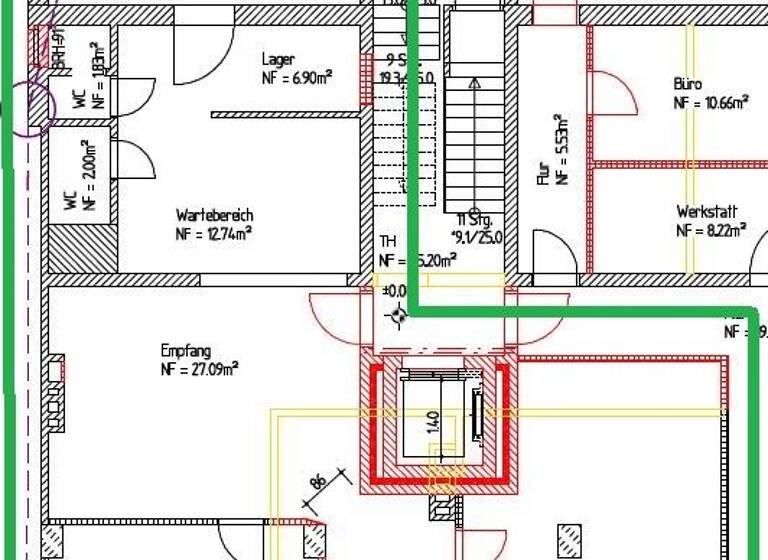 Bürofläche zur Miete 999 € 1 Zimmer 92,2 m² Bürofläche Hauptstraße 2 Lauter Lauter-Bernsbach 08315