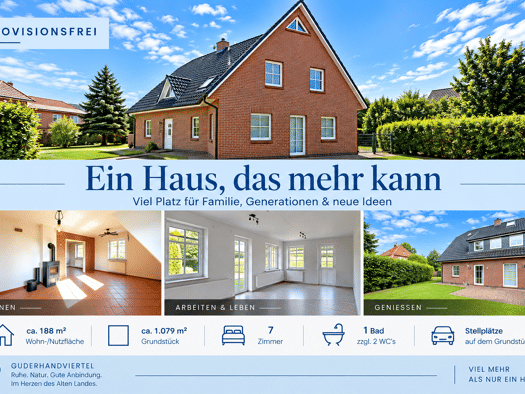 Einfamilienhaus zum Kauf provisionsfrei 585.000 € 7 Zimmer 188 m² 1.079 m² Grundstück frei ab sofort Guderhandviertel 21720