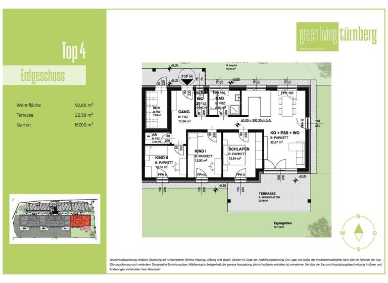 Wohnung zum Kauf - Erstbezug 424.000 € 4 Zimmer 92,7 m² Wartberg ob der Aist 4224