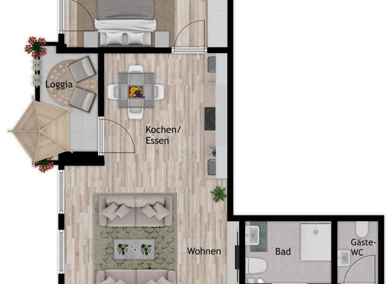 Wohnung zur Miete 790 € 2 Zimmer 60,8 m² 3. Geschoss frei ab sofort Sterkrade-Mitte Oberhausen 46145