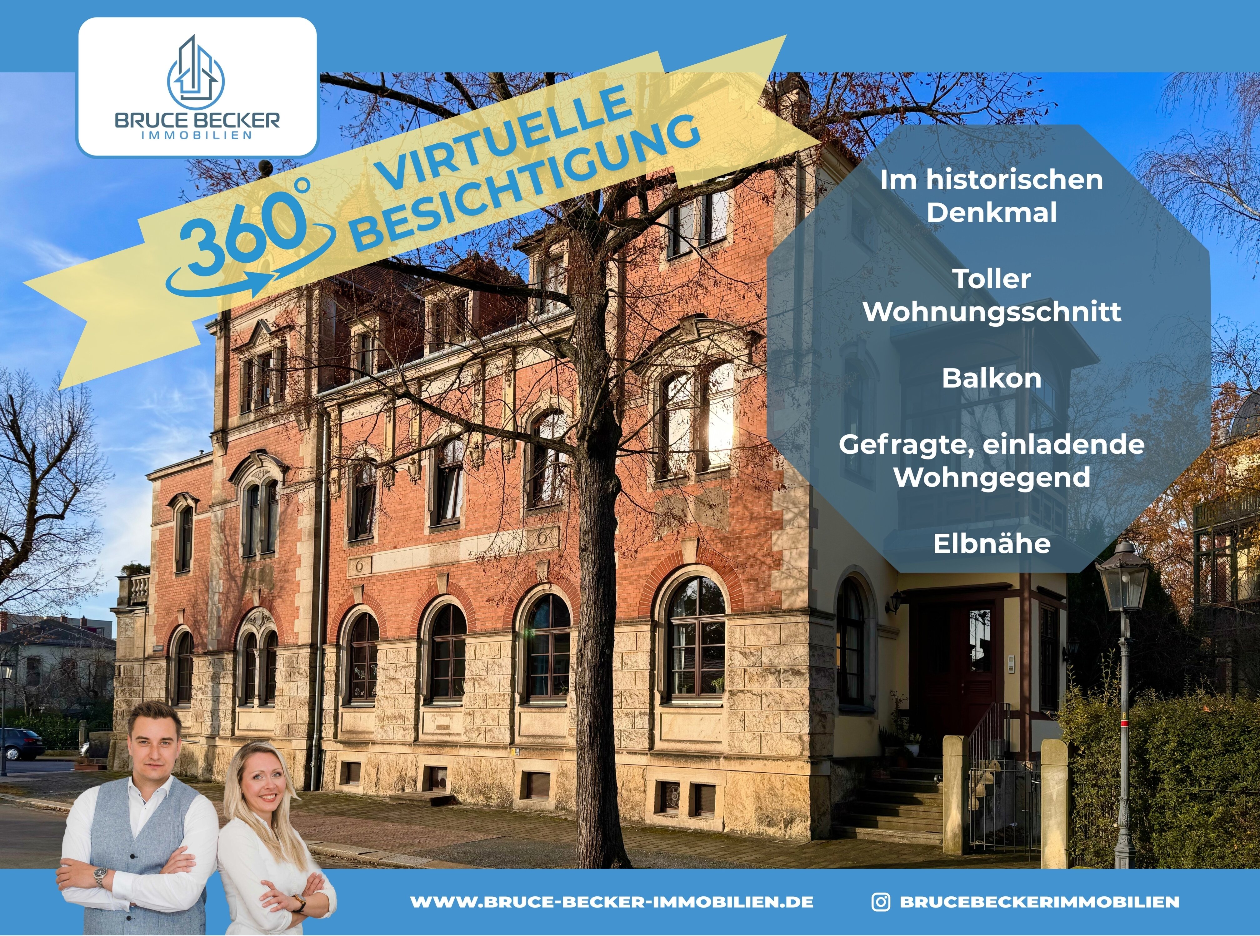 Wohnung zum Kauf 265.000 € 3 Zimmer 79,9 m²<br/>Wohnfläche 2.<br/>Geschoss Kleinzschachwitz-Süd Dresden 01259