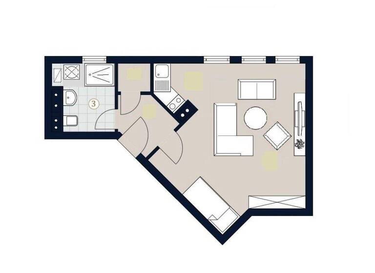 Studio zum Kauf 269.000 € 1 Zimmer 34,5 m² 4. Geschoss Radelmayergasse Wien 1190