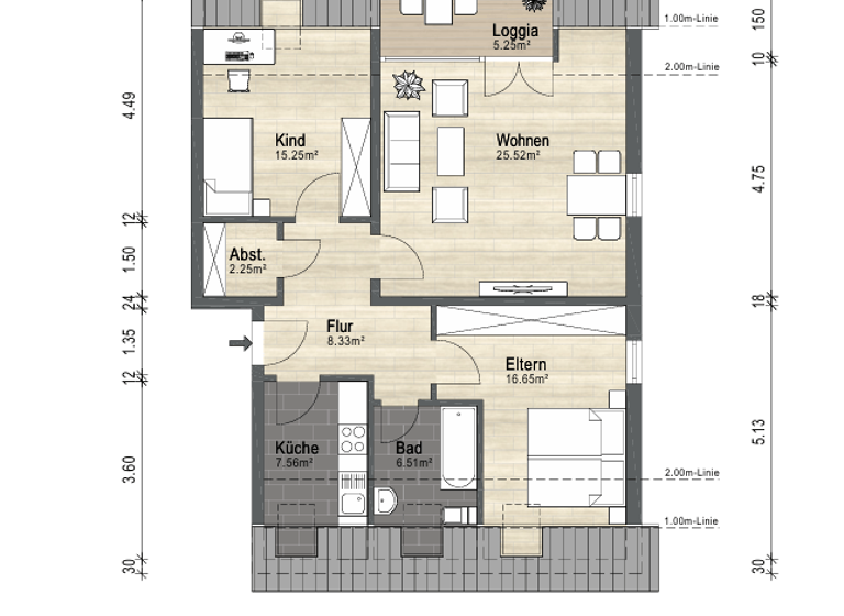 Wohnung zum Kauf 109.999 € 3 Zimmer 71 m² 1. Geschoss Affinghausen 27257