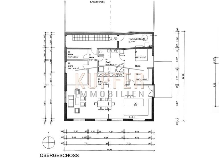 Büro zur Miete 1.750 € 3 Zimmer 165,7 m² Bürofläche Höchstadt Höchstadt an der Aisch 91315