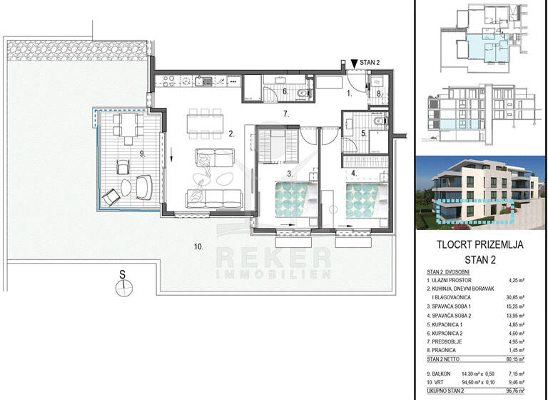 Wohnung zum Kauf - Erstbezug 532.180 € 3 Zimmer 94,5 m² EG Primosten 22202