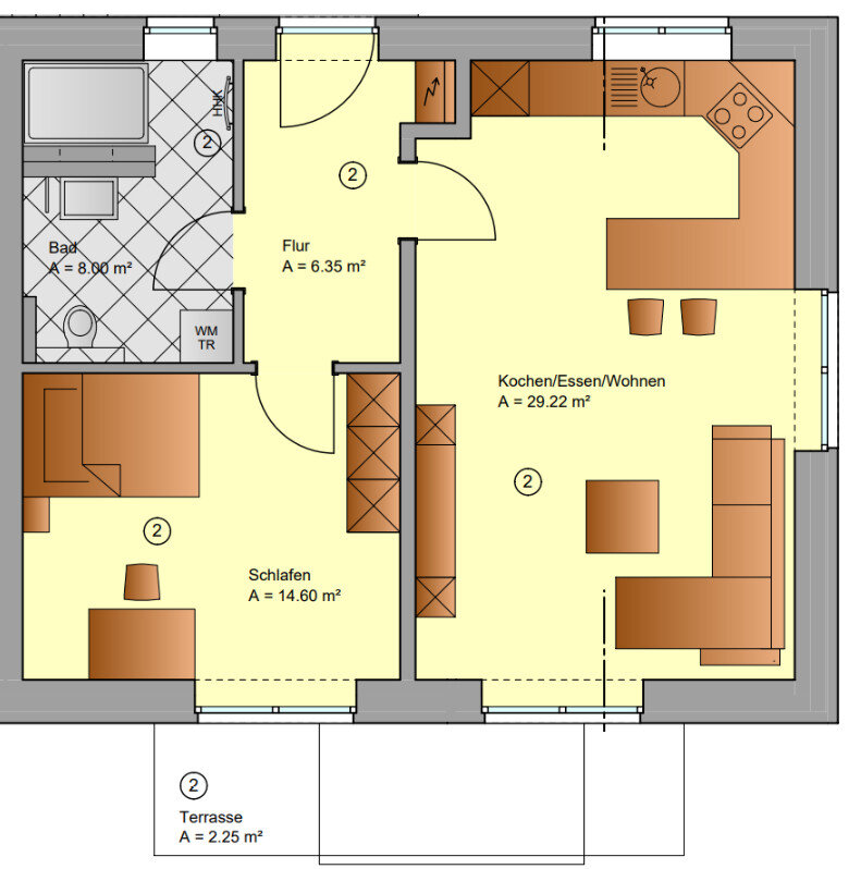 Wohnung zum Kauf 283.500 € 2 Zimmer 70 m²<br/>Wohnfläche EG<br/>Geschoss 01.03.2025<br/>Verfügbarkeit Dietrichsfeld Oldenburg 26127