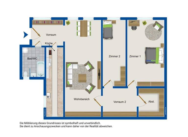 Wohnung zum Kauf 695.000 € 3 Zimmer 108 m² 4. Geschoss Wien 1020