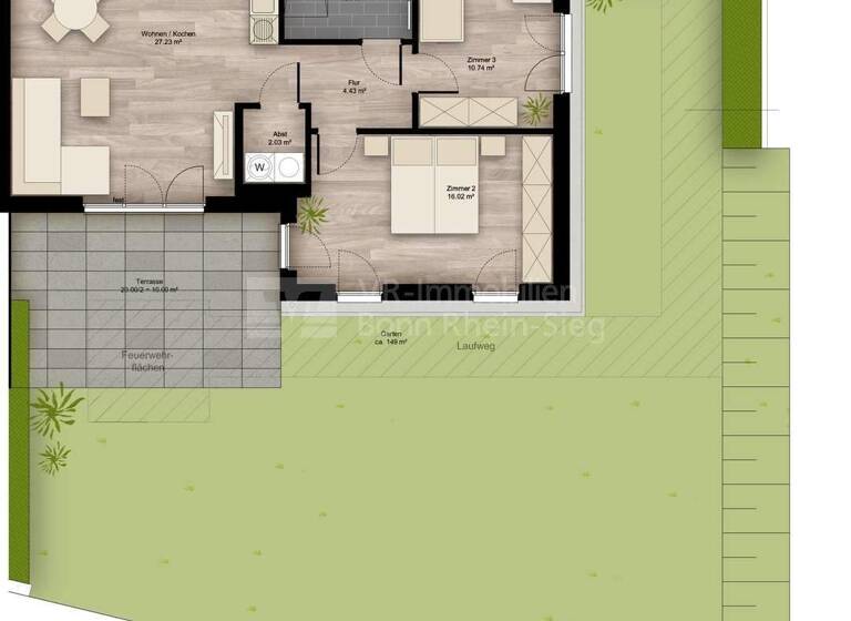 Wohnung zum Kauf - Erstbezug provisionsfrei 439.900 € 3 Zimmer 79,8 m² Elisabeth-Habeth-Weg 24-32 Witterschlick Alfter 53347