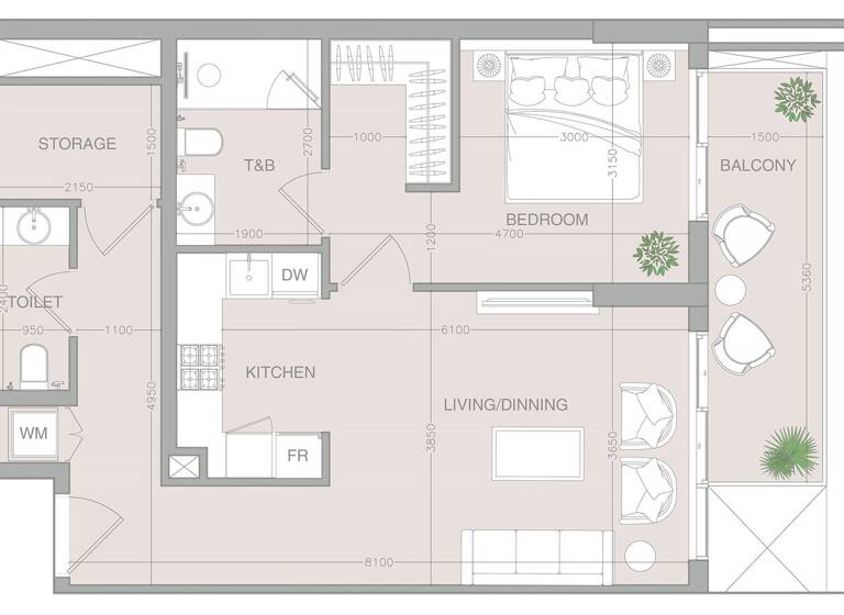 Wohnung zum Kauf provisionsfrei 296.419 € 2,5 Zimmer 74,5 m² Dubai 00000