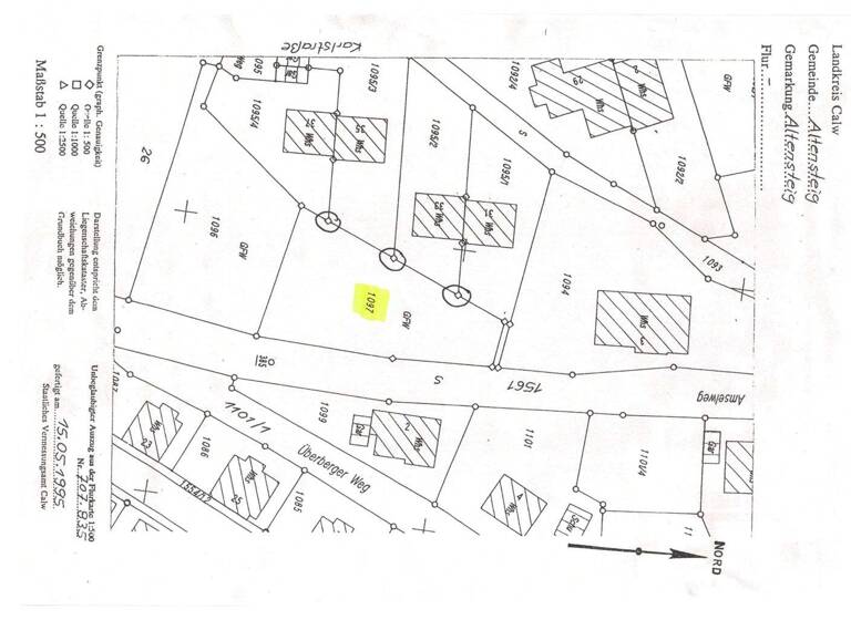 Grundstück zum Kauf 150.000 € 682 m² Grundstück Amselweg 1 Altensteig 72213